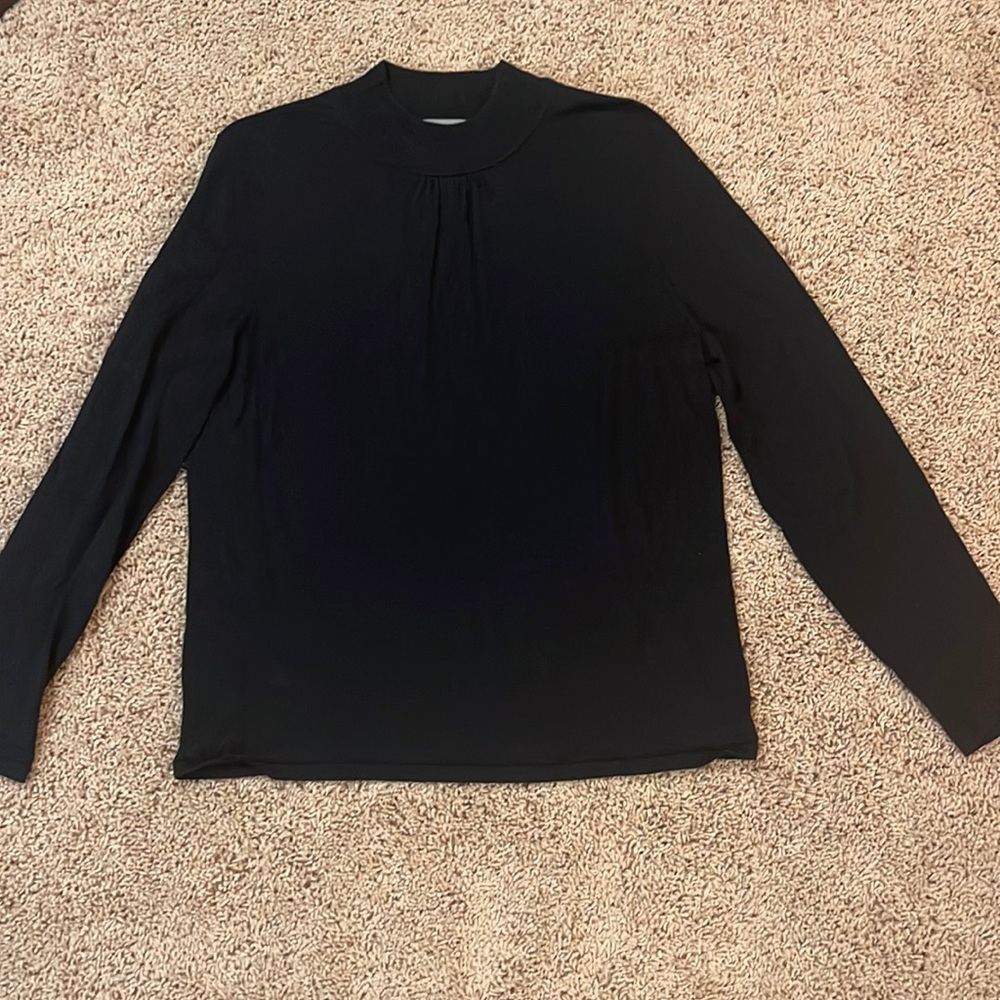 Black mock neck sweater Petite Large